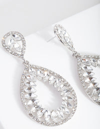 Silver Stone Teardrop Earrings - link has visual effect only