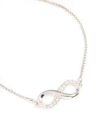 Silver Diamante Infinity Toggle Bracelet - link has visual effect only