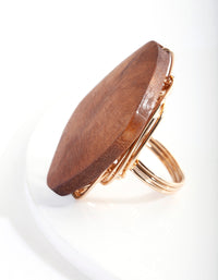 Long Wood Wire Wrap Ring - link has visual effect only