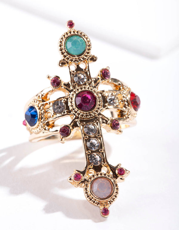 Gold Dolce Vita Cross Ring