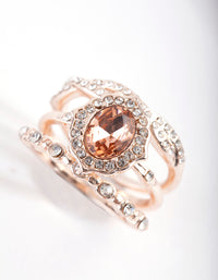 Rose Gold Engagement Ring Stack - link has visual effect only