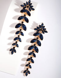 Navy Graduated Navette Earrings - link has visual effect only