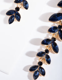 Navy Graduated Navette Earrings - link has visual effect only