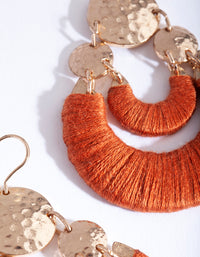 Gold Thread Wrap Drop Earrings - link has visual effect only