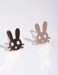 Rose Gold Bunny Stud Earrings - link has visual effect only