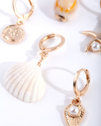 Gold Starfish Huggie Earring Pack - link has visual effect only