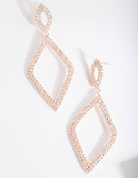 Rose Gold Diamante Earrings - link has visual effect only