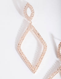 Rose Gold Diamante Earrings - link has visual effect only