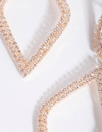 Rose Gold Diamante Earrings - link has visual effect only