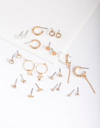 Gold Diamante Hoop Earring 12-Pack - link has visual effect only