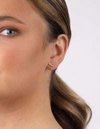 Gold Plated Sterling Silver Bee & Hoop Earring Pack - link has visual effect only