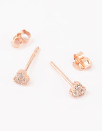 Rose Gold Plated Sterling Silver Cluster Stud Earrings - link has visual effect only