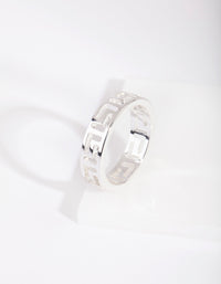 Silver Geometric Ring - link has visual effect only