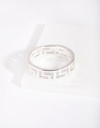 Silver Geometric Ring - link has visual effect only