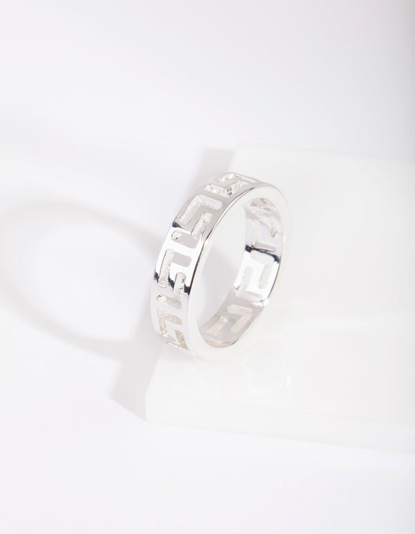 Silver Geometric Ring