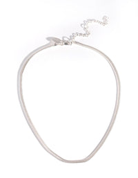 Silver Plated 35cm Flat Snake Necklace - link has visual effect only