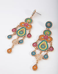 Gold Bug Seed Bead Set Earrings - link has visual effect only