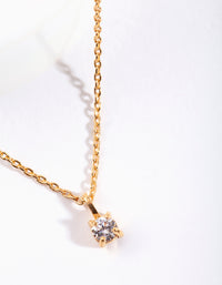 Gold Plated Sterling Silver Baby Cubic Zirconia Necklace - link has visual effect only