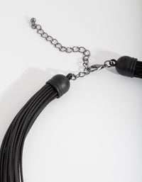 Black Triple Row Bead Necklace - link has visual effect only