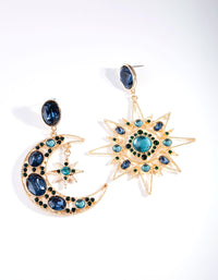 Green Statement Celestial Earrings - link has visual effect only