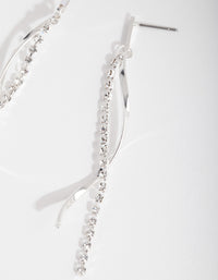 Silver Chain Twist Earrings - link has visual effect only