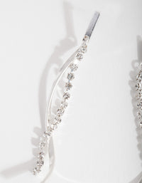 Silver Chain Twist Earrings - link has visual effect only