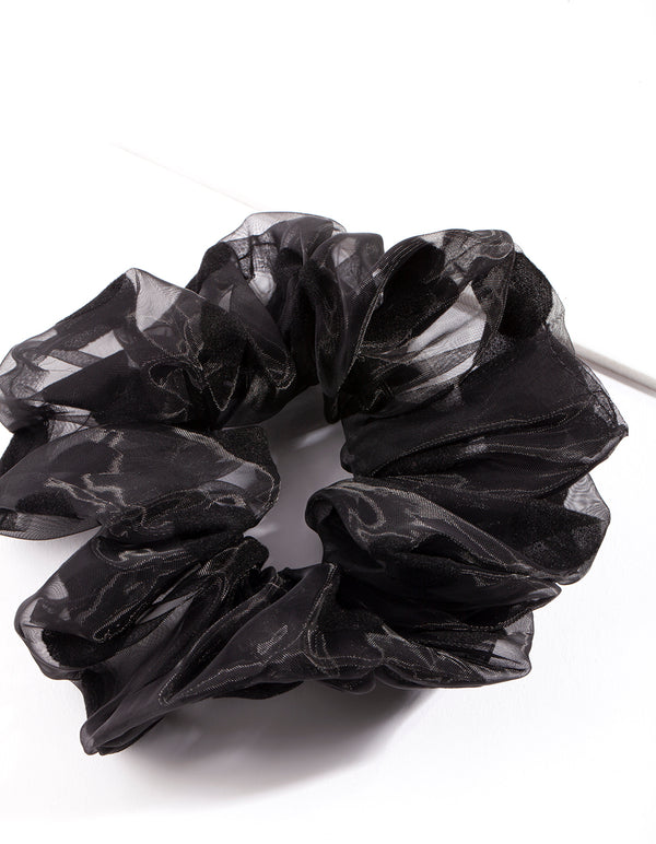 Black Organza Scrunchie