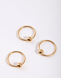 Gold Ball Nose Ring Pack - link has visual effect only