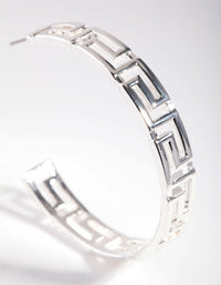 Silver Geometric Hoop Earrings - link has visual effect only