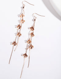 Rose Gold Mini Petal Drop Earrings - link has visual effect only