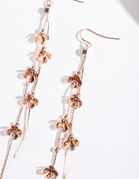 Rose Gold Mini Petal Drop Earrings - link has visual effect only