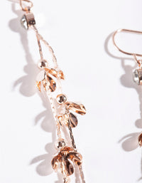 Rose Gold Mini Petal Drop Earrings - link has visual effect only