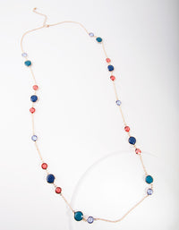 Gold Multi Stone Necklace - link has visual effect only