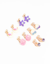 Kids Rose Gold Mermaid Clip-On Earring 5-Pack - link has visual effect only