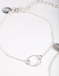 Silver Open Circle Diamante Bracelet Pack - link has visual effect only