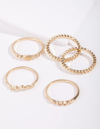 Gold Plated Fine Ring Stack - link has visual effect only