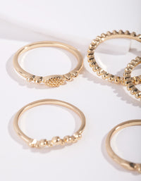 Gold Plated Fine Ring Stack - link has visual effect only