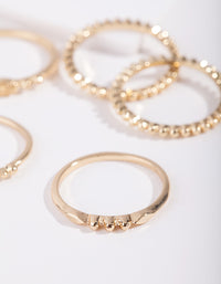 Gold Plated Fine Ring Stack - link has visual effect only