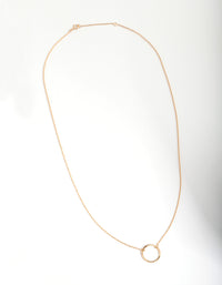 Gold Plated Sterling Silver Diamond Cut Circle Necklace - link has visual effect only