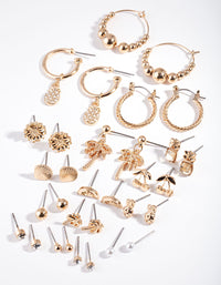 Gold Tropical Earring 16-Pack - link has visual effect only