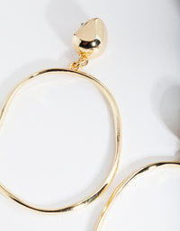 Gold Plated Door Knocker Circle Earrings - link has visual effect only