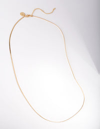 Gold Plated 60cm Fine Snake Chain Necklace - link has visual effect only