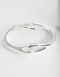 Silver Plated Knot T & O Bangle - link has visual effect only