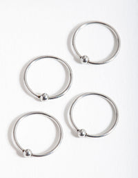 Surgical Steel Ball Nose Ring 4-Pack - link has visual effect only