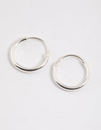 Sterling Silver Mini Polished Hoop Earrings - link has visual effect only