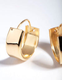 Gold Plated Sterling Silver Chunky Hoop Earrings - link has visual effect only