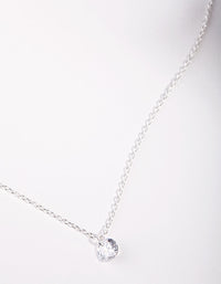 Sterling Silver Cubic Zirconia 1/4 Carat Necklace - link has visual effect only