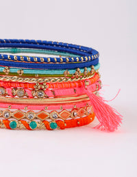 Gold Bright Tassel Bangle Pack - link has visual effect only