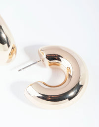 Gold Mini Chubby Hoop Earrings - link has visual effect only