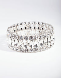 Silver Marquise Stone Stretch Bracelet - link has visual effect only